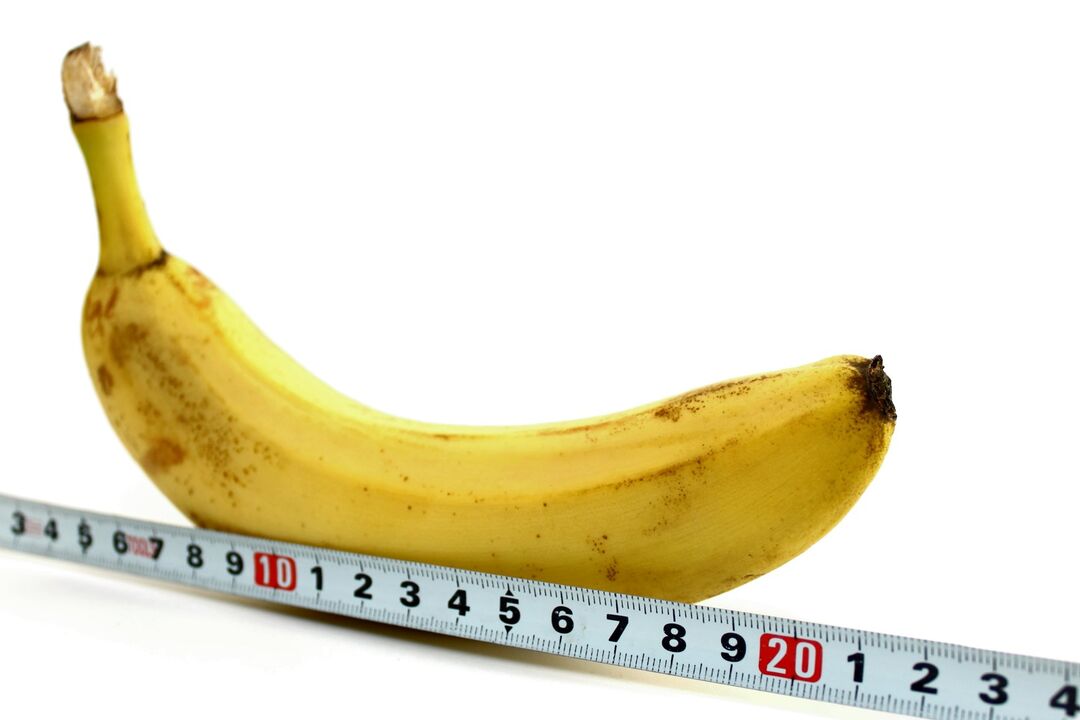 Varpos dydis banano pavyzdyje